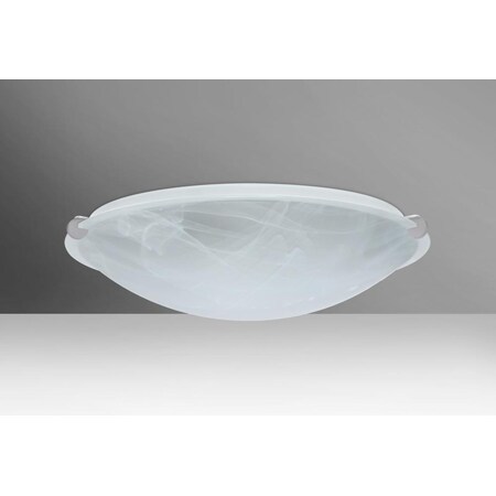 Besa Lighting Besa Ceiling Trio 16 Satin Nickel Marble 1x150W T5 968152-HAL-SN